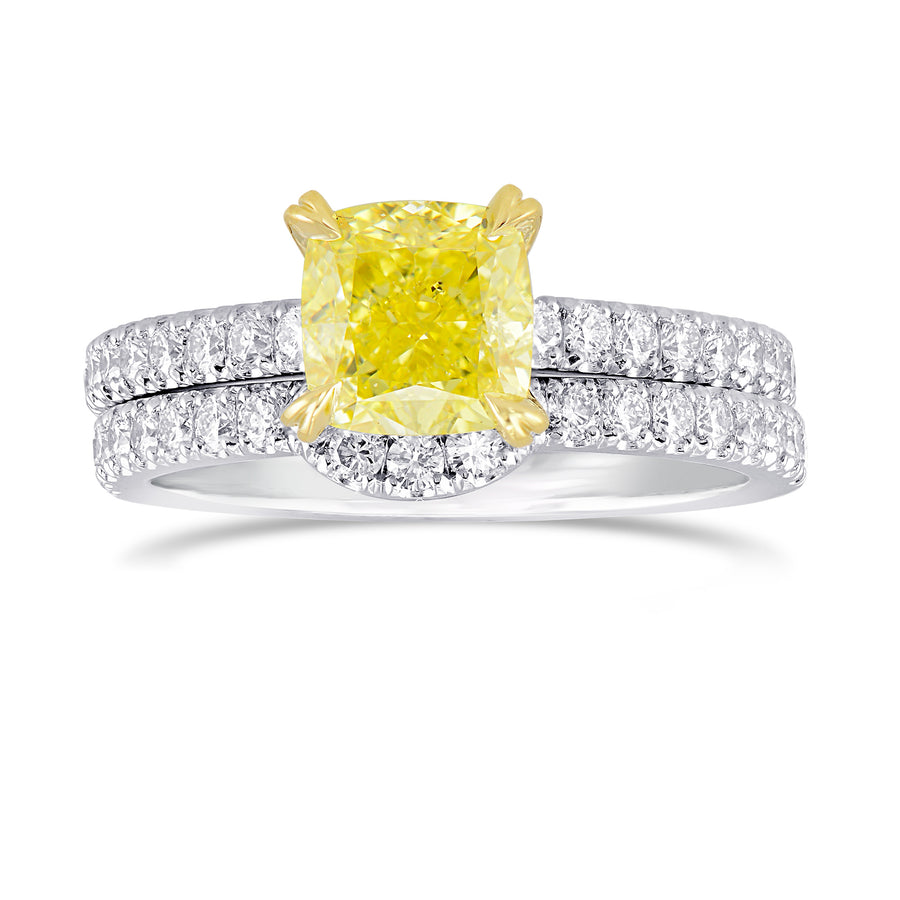 Open Pave Side-stone Engagement & Wedding Ring Setting