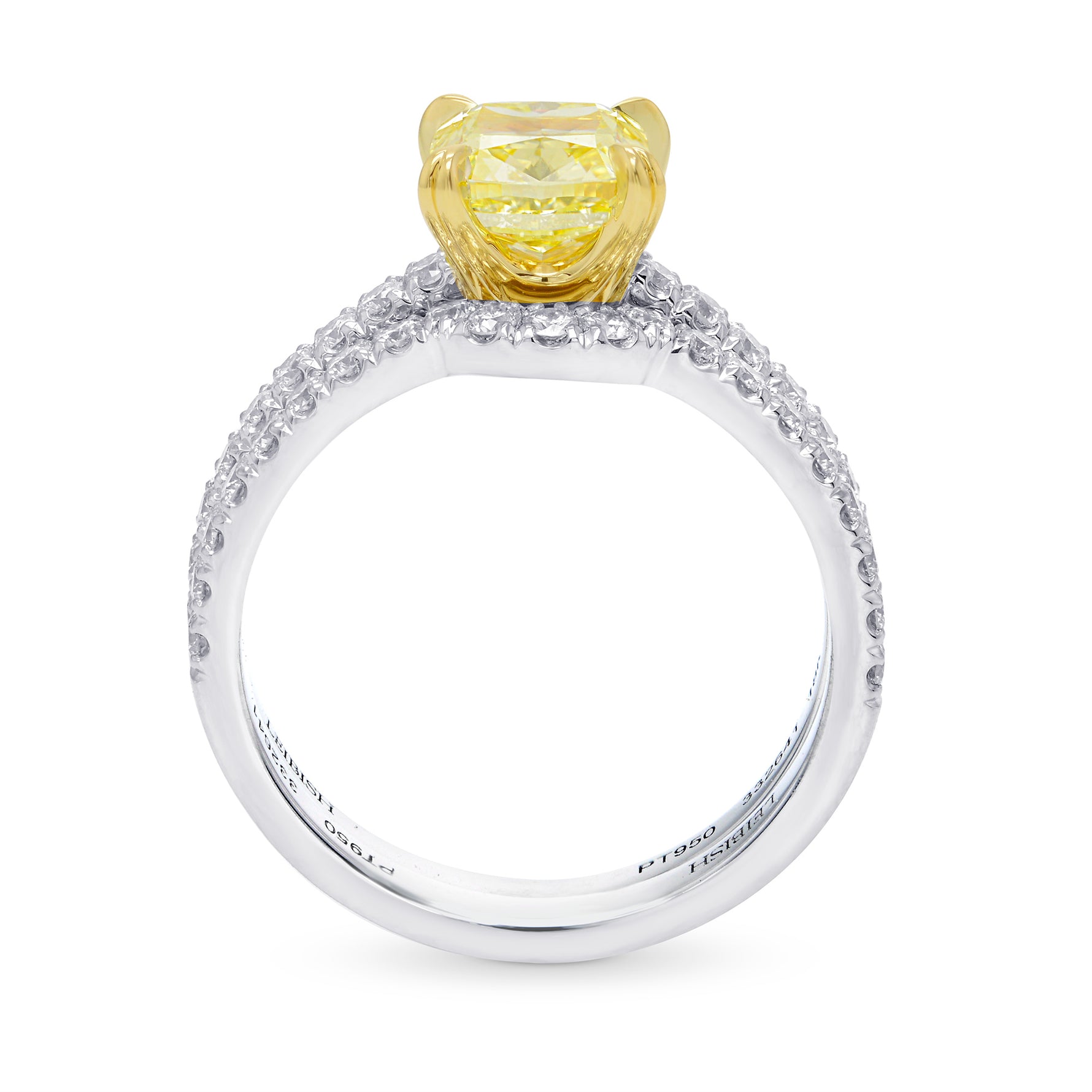 Open Pave Side-stone Engagement & Wedding Ring Setting - 2