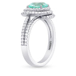 Round Triple Halo Diamond Designer Ring Setting - 4