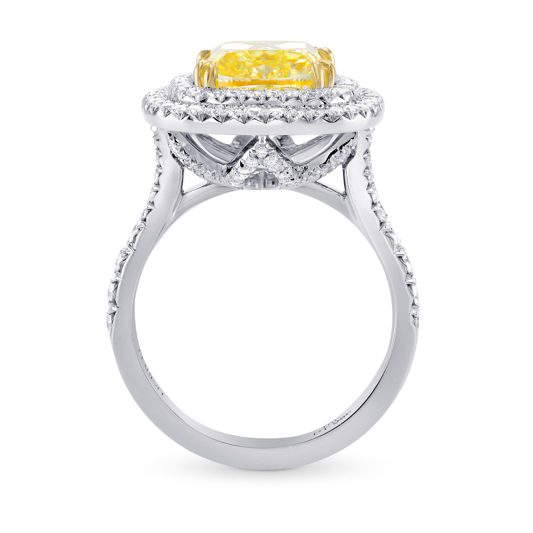 Large Double Halo Diamond Ring Setting - 2