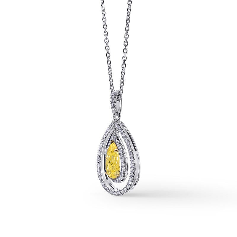 Open Pave Double Halo Diamond Pendant Setting - 2