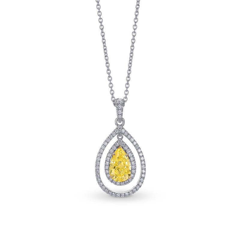 Open Pave Double Halo Diamond Pendant Setting