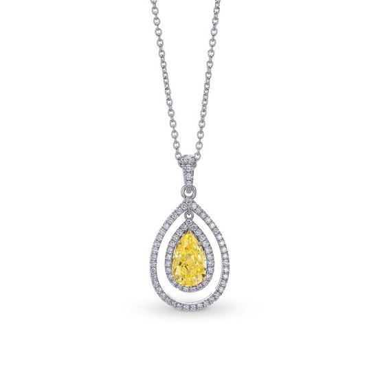 Open Pave Double Halo Diamond Pendant Setting