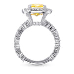 Large French Pave Halo Diamond Ring Setting - 2
