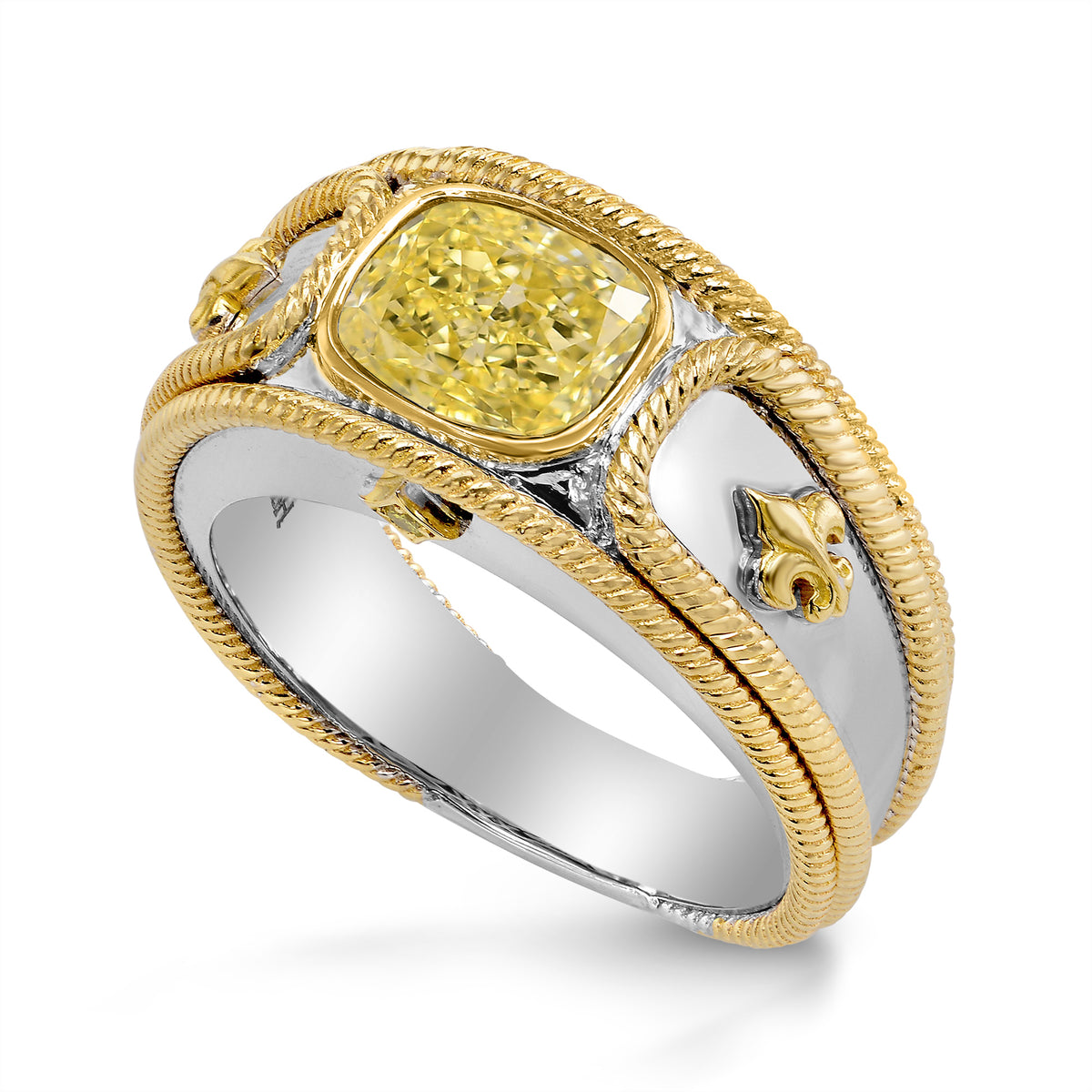 Fleur de Lis Men's Ring Setting - 3