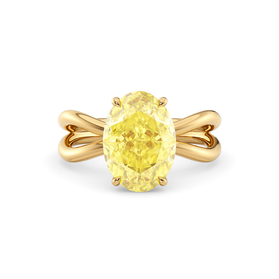 Hidden Halo Bowed Shank Setting