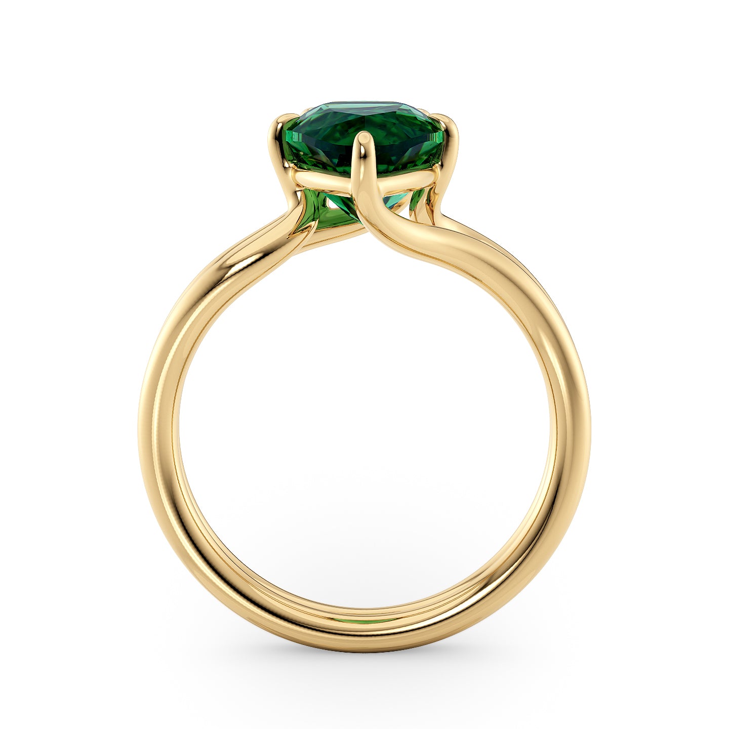 Crossover Split Shank Solitaire Ring Setting - 2