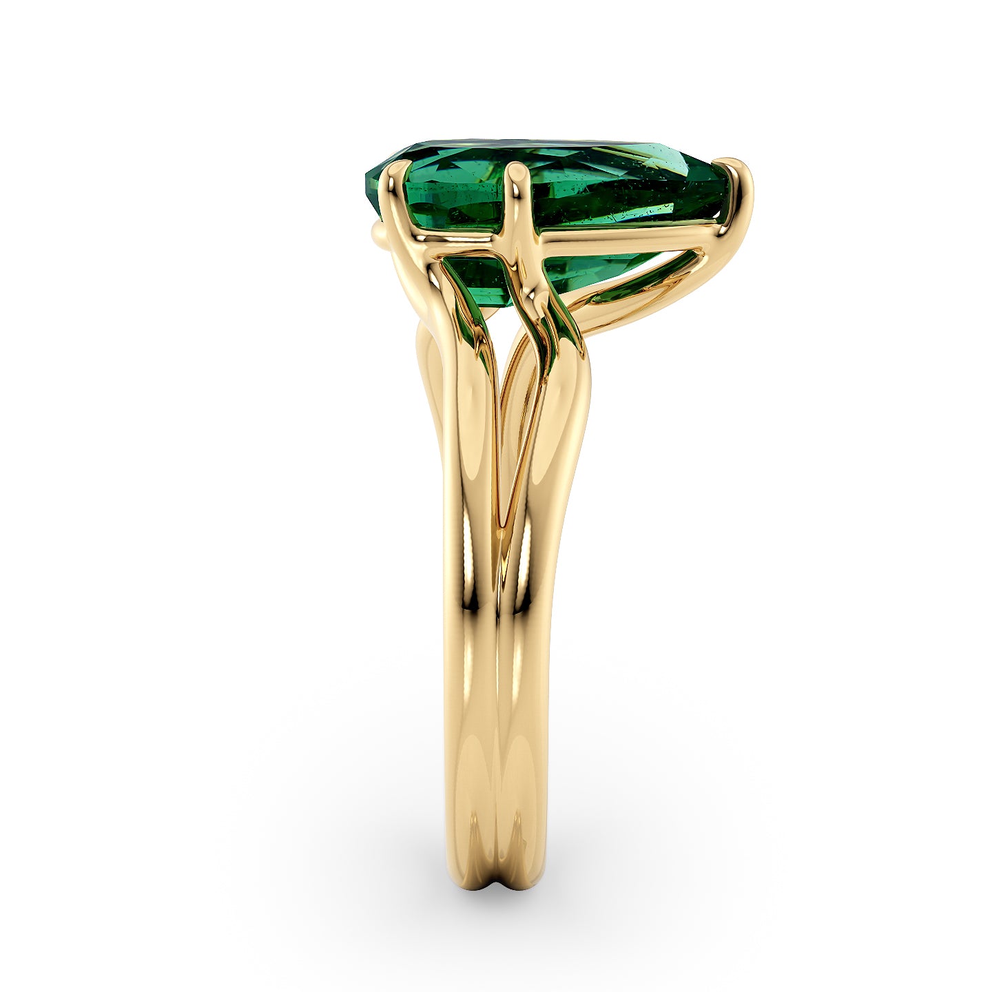 Crossover Split Shank Solitaire Ring Setting - 4