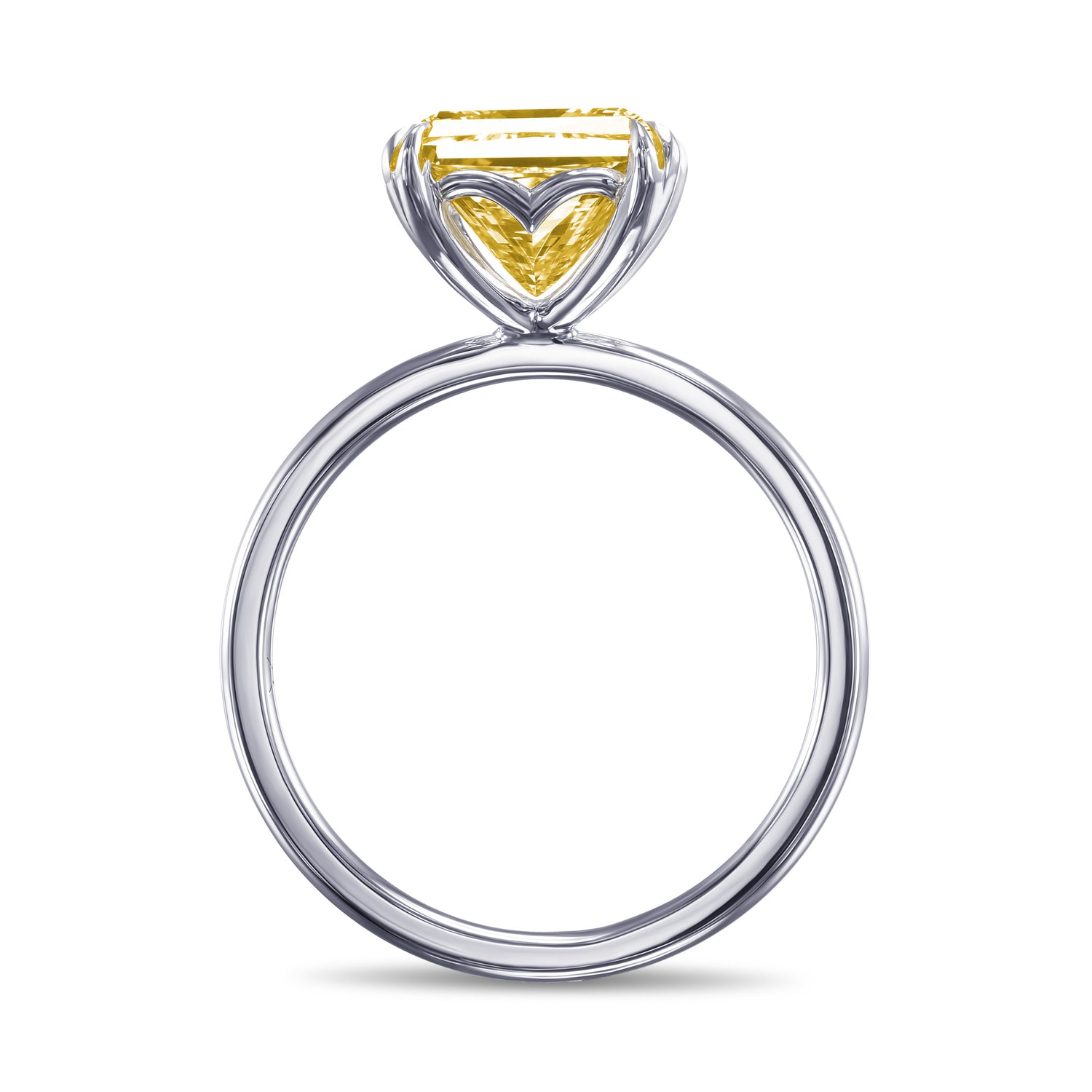 Heart Shape Undercarriage Solitaire Ring Setting - 4