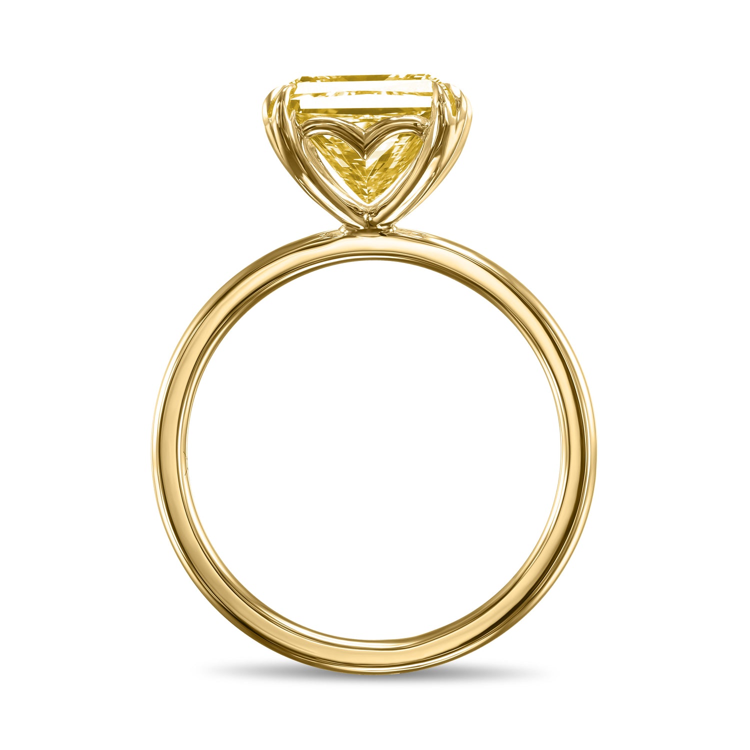 Heart Shape Undercarriage Solitaire Ring Setting - 2