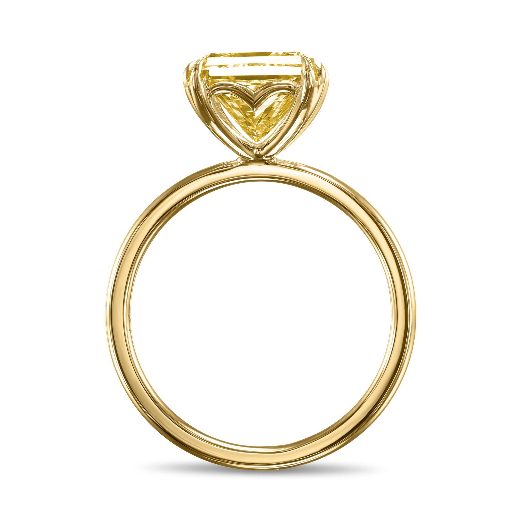 Heart Shape Undercarriage Solitaire Ring Setting - 2