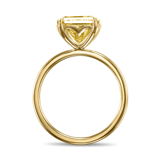 Heart Shape Undercarriage Solitaire Ring Setting - 2