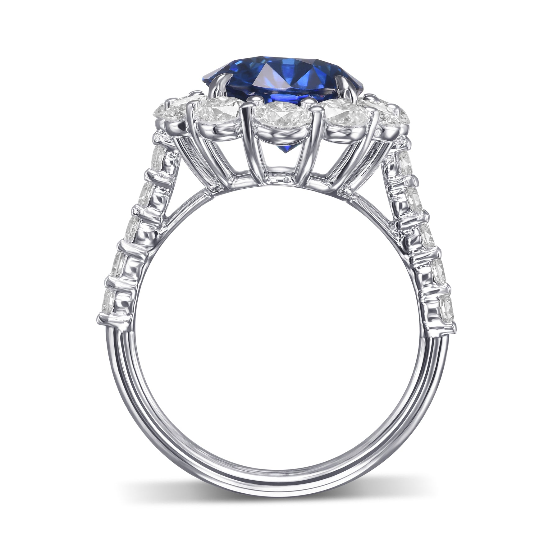 Prong Diamond Halo Ring Setting - 2