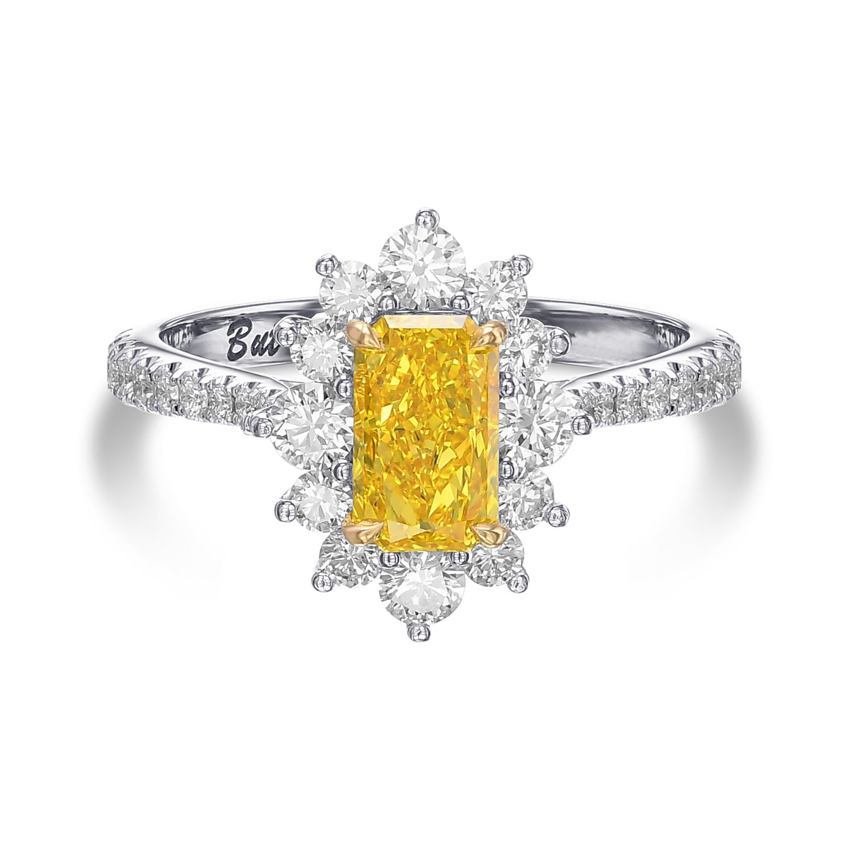 Prong Diamond Halo Ring Setting