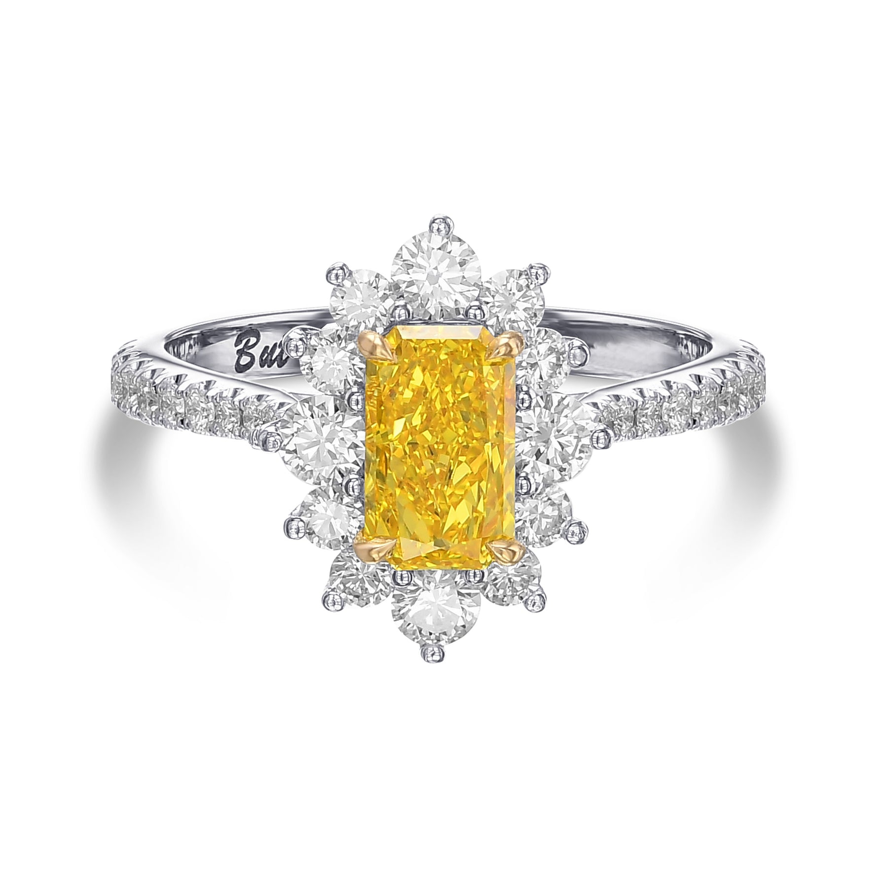 Prong Diamond Halo Ring Setting