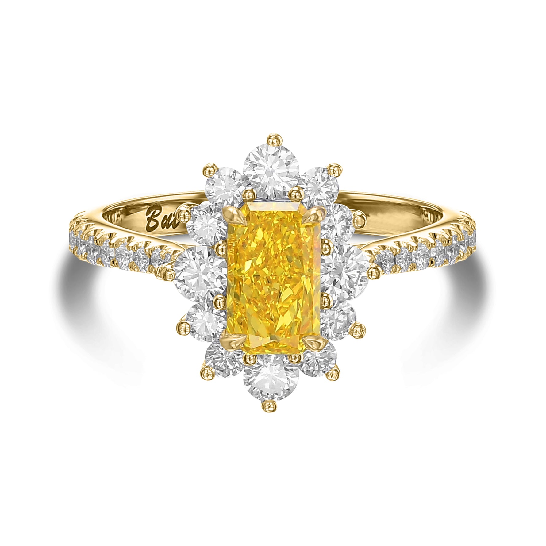 Prong Diamond Halo Ring Setting - 4