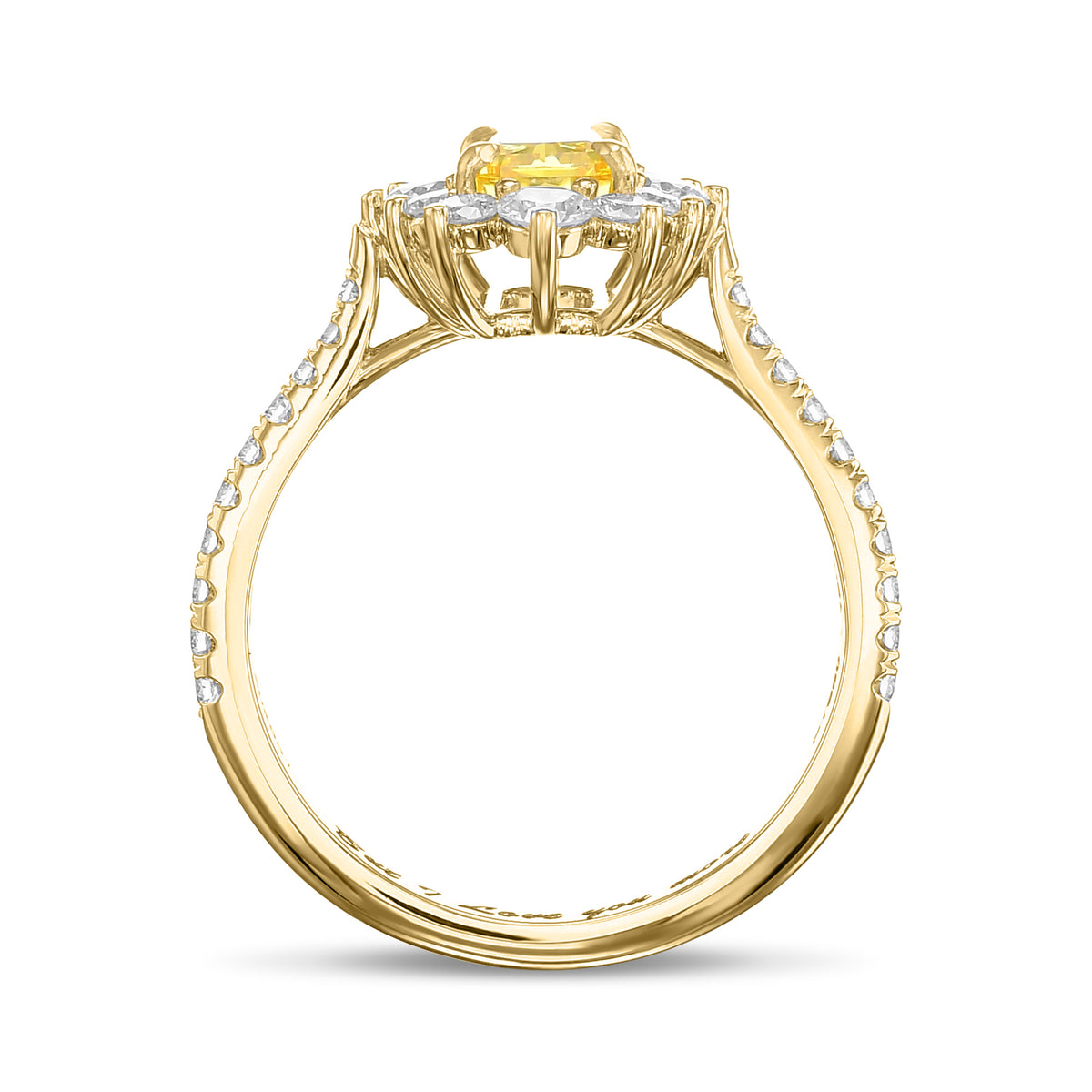 Prong Diamond Halo Ring Setting - 5