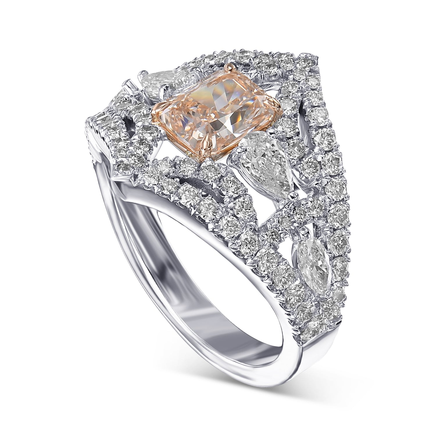 Couture Marquise, Pear and Brilliant Diamond Ring Setting - 3