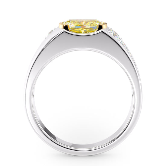 Half Bezel Men's Ring Setting - 2