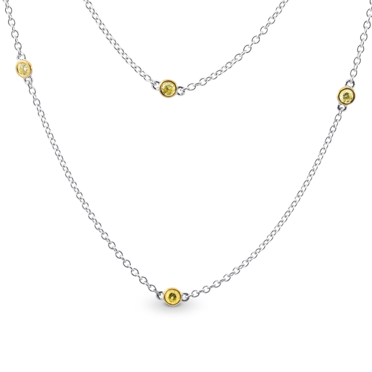 Fancy Yellow Brilliants Diamond Necklace