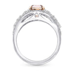 Fancy Orange Brown Asscher Cut Diamond Extraordinary Ring