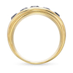 Natural Fancy Black Five Stone Diamond Band Ring