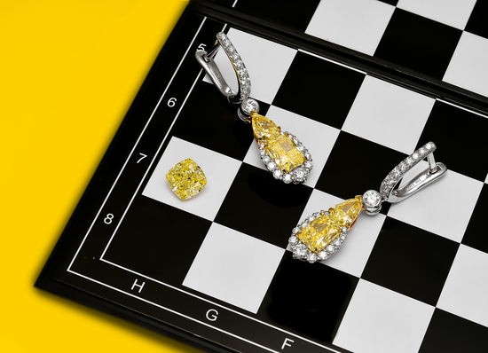 Extraordinary Fancy Light Yellow Drop Diamond Earrings
