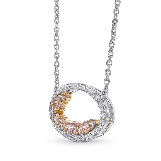 Fancy Light Pink Halo Diamond Pendant