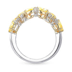Fancy Yellow Mix Shape Diamond Wedding Ring