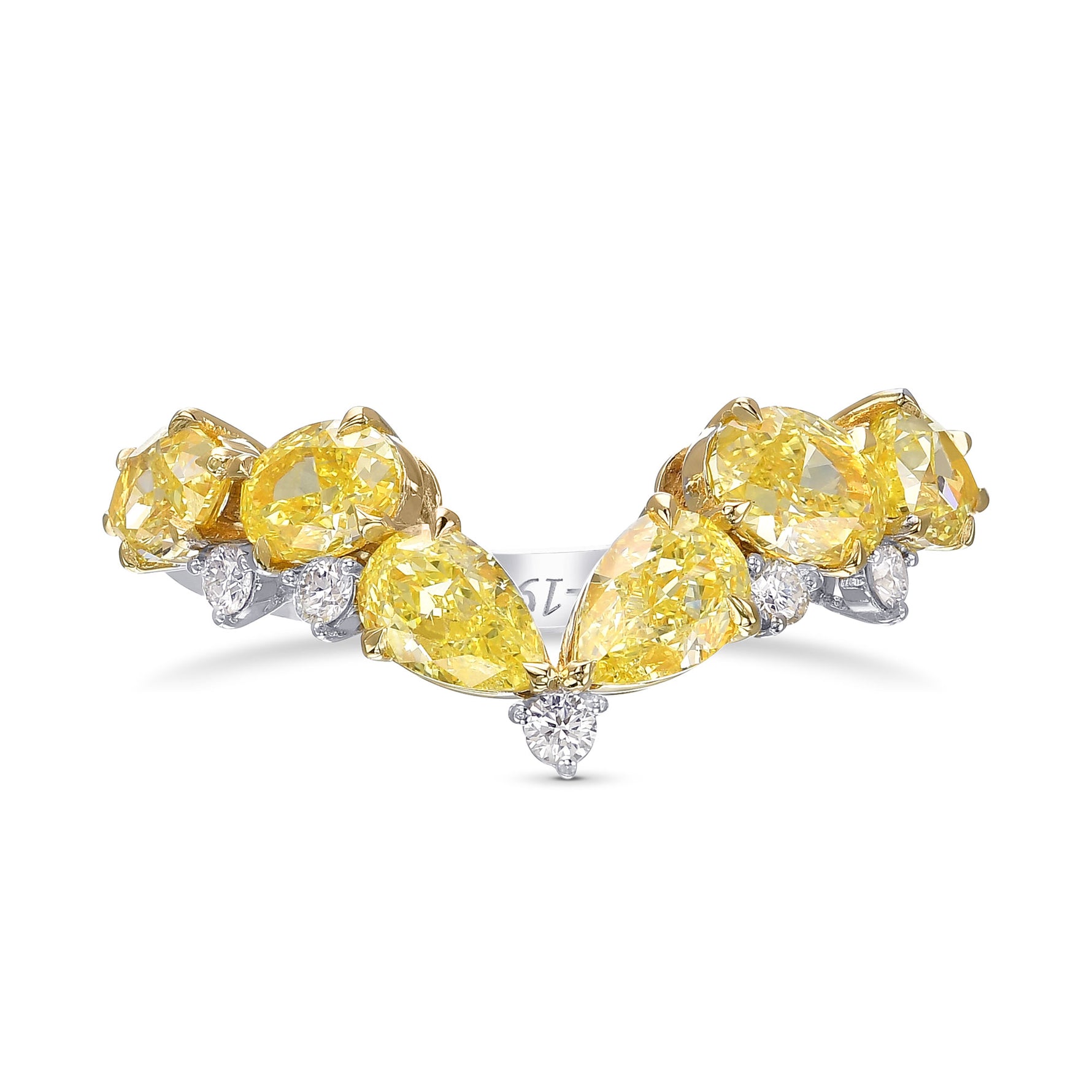 Fancy Yellow Mix Shape Diamond Wedding Ring