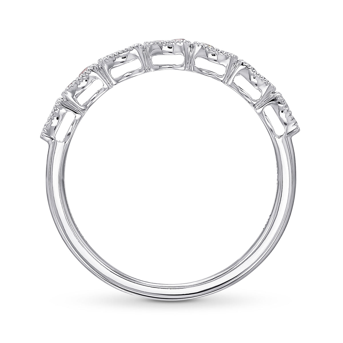 Fancy Light Pink & Colorless Diamond Band 