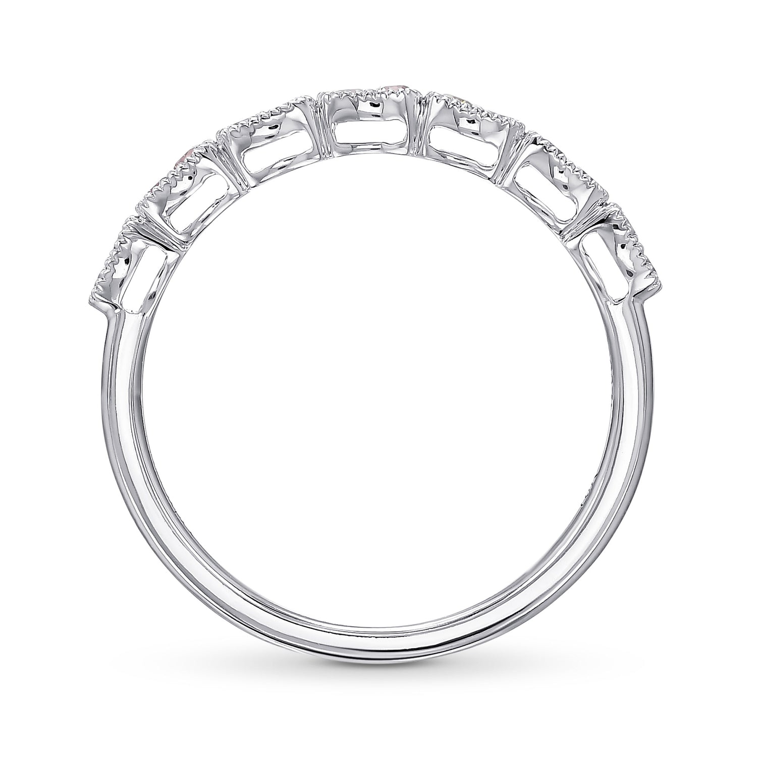 Fancy Light Pink & Colorless Diamond Band 