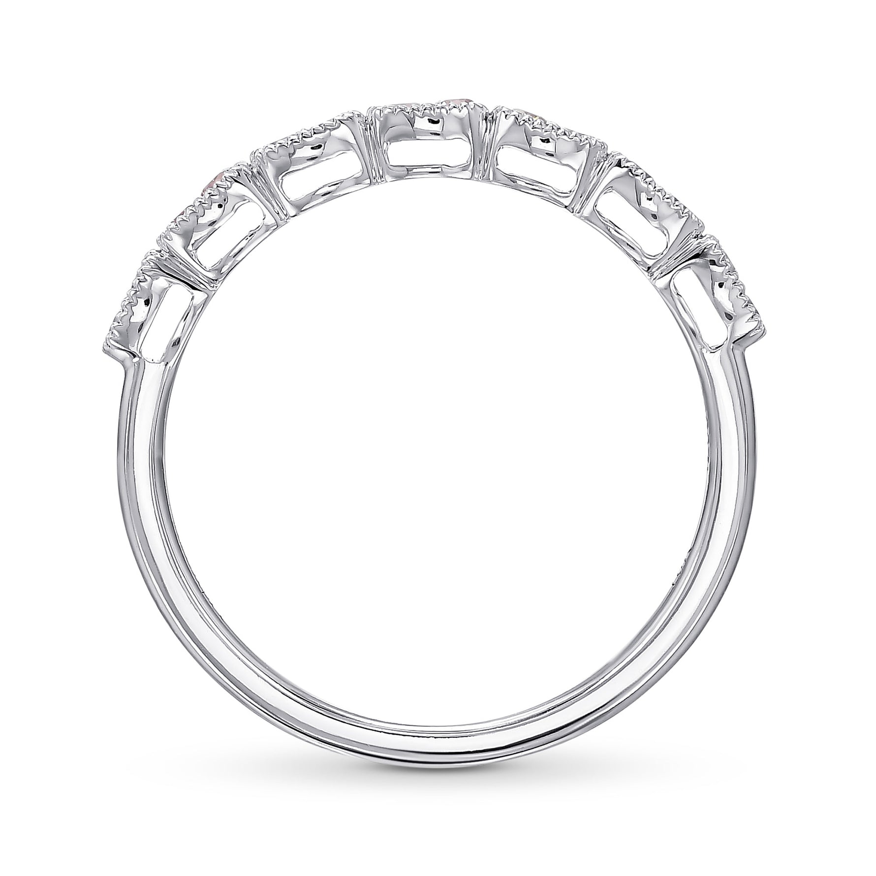 Fancy Light Pink & Colorless Diamond Band 