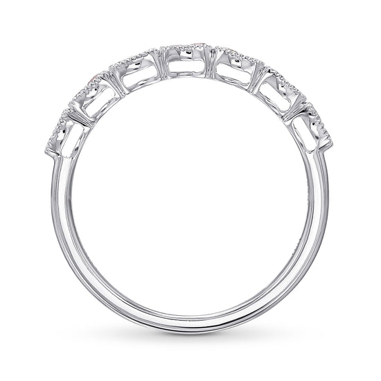 Fancy Light Pink & Colorless Diamond Band 