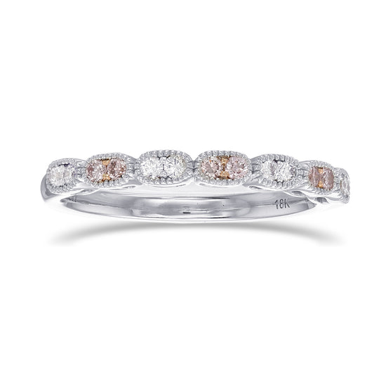 Fancy Light Pink & Colorless Diamond Band 