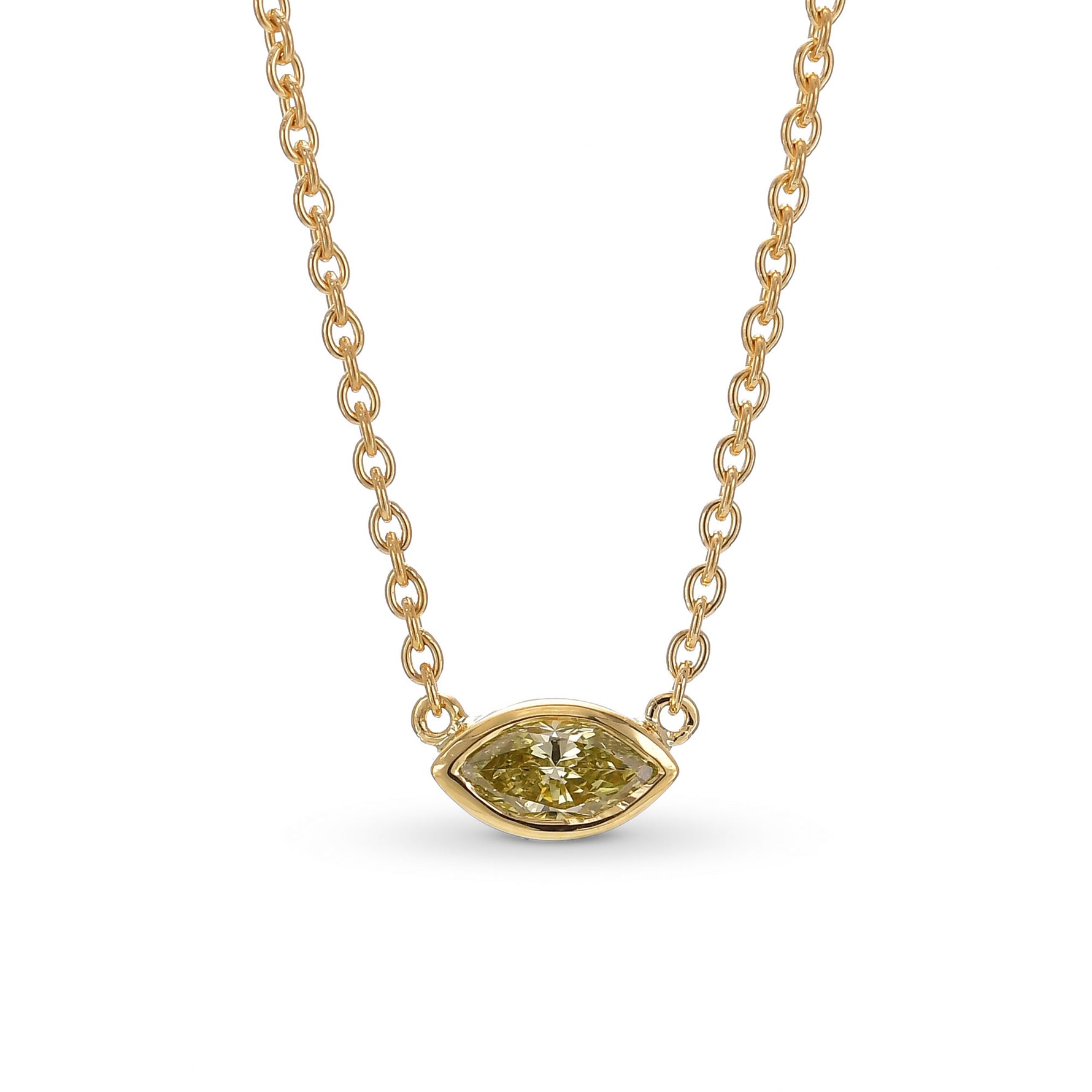 Chameleon Marquise Diamond Solitaire Pendant