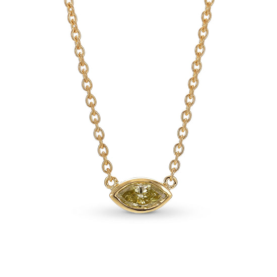 Chameleon Marquise Diamond Solitaire Pendant