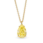 Fancy Light Yellow Pear Diamond Solitaire Pendant