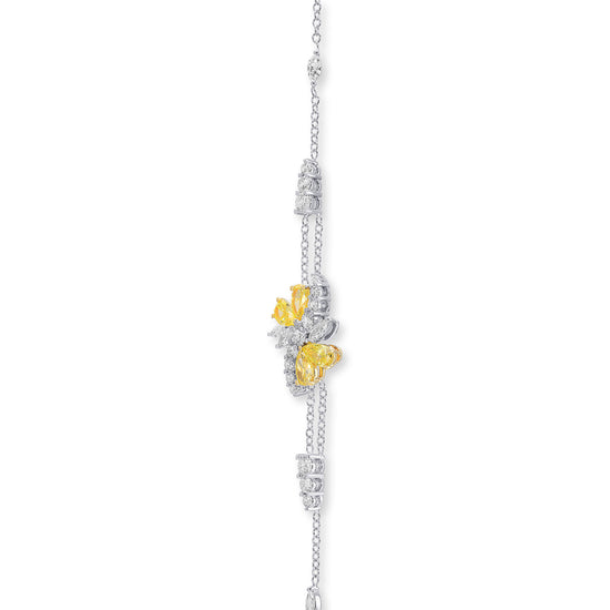 Fancy Vivid Yellow Pear Diamond Couture Bracelet