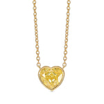 Fancy Light Yellow Heart Shape Diamond Pendant