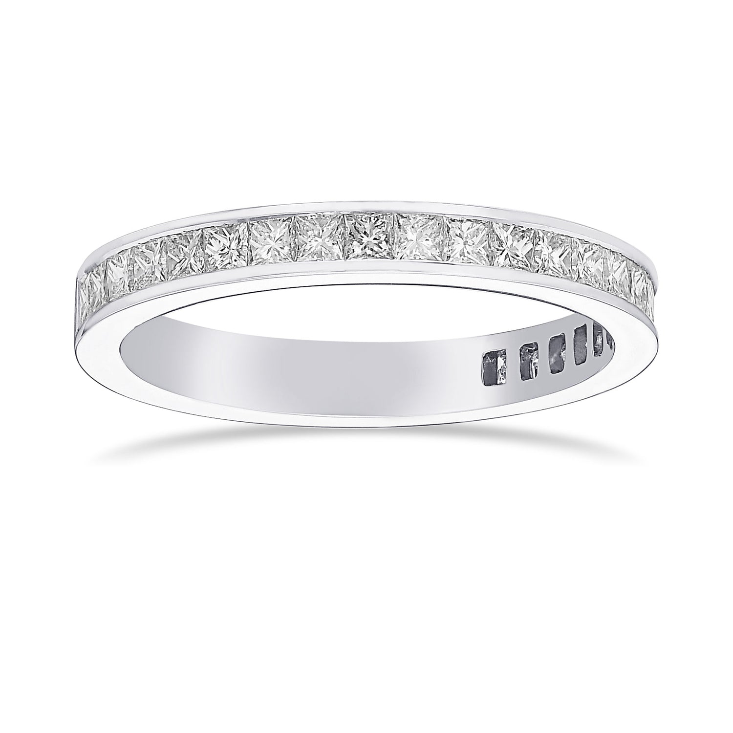 Princess Diamond Half Eternity Wedding Band