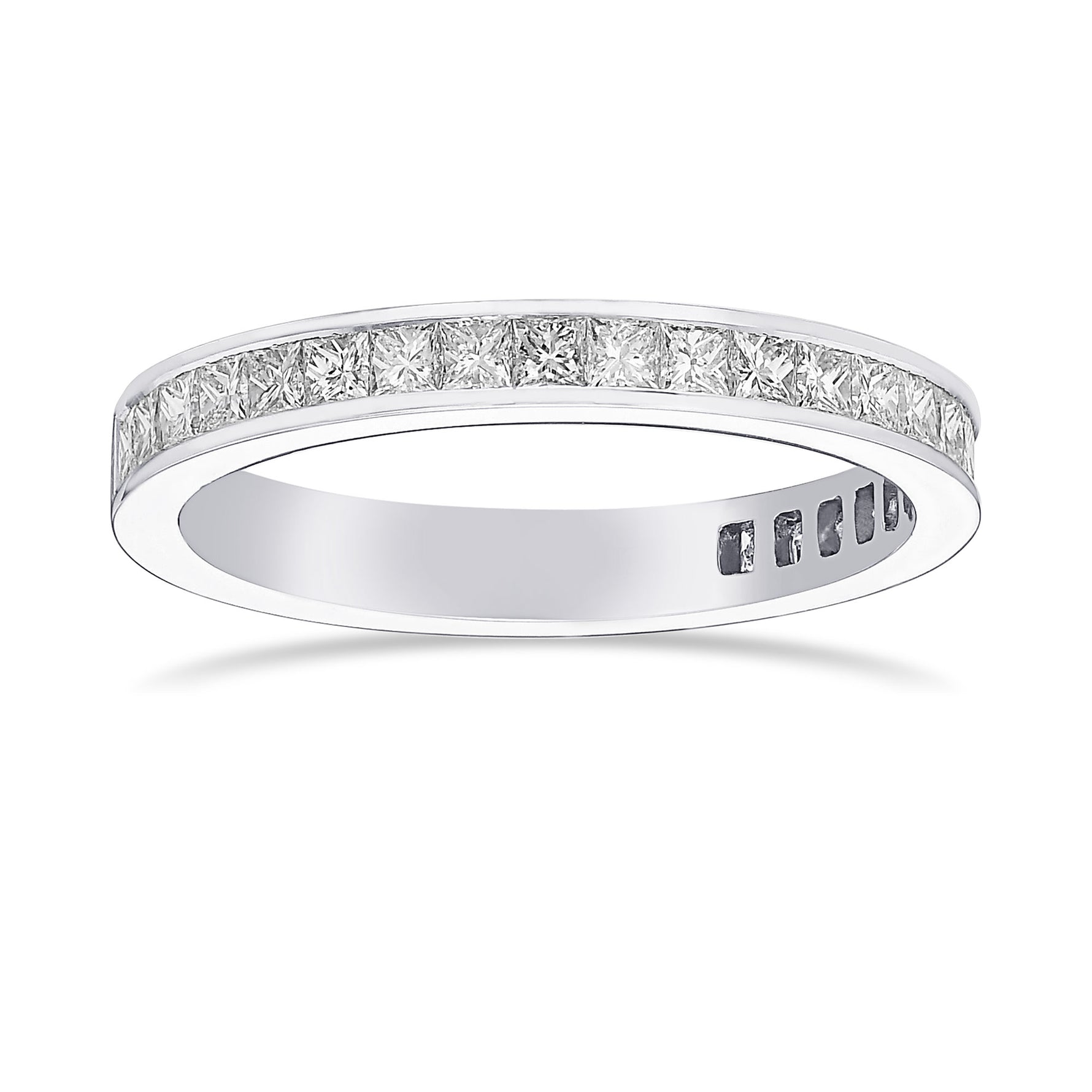 Princess Diamond Half Eternity Wedding Band
