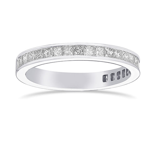 Princess Diamond Half Eternity Wedding Band
