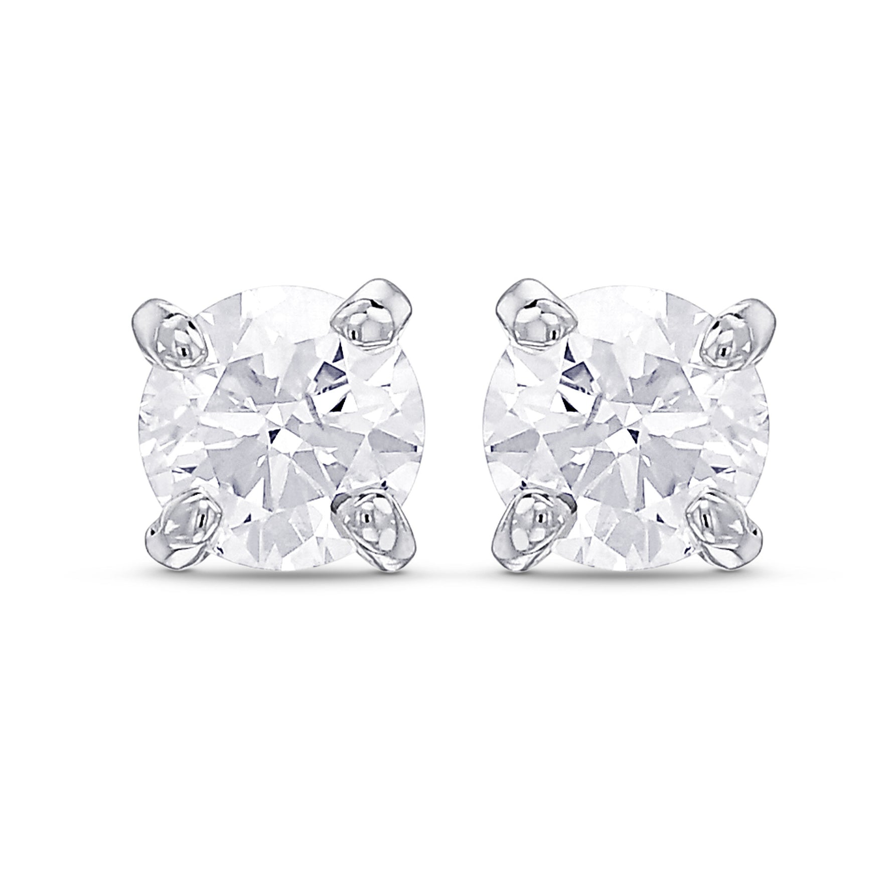 Round Brilliant Stud Diamond Earrings