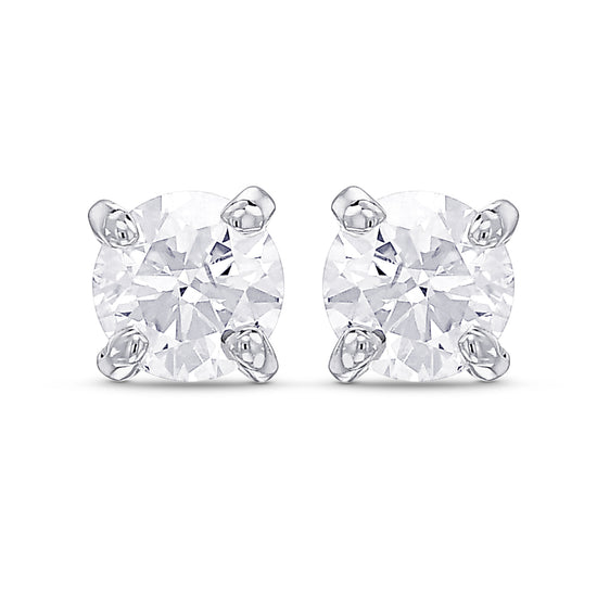 Round Brilliant Stud Diamond Earrings