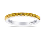 Canary Fancy Vivid Yellow Diamond Half Eternity Wedding Band 