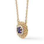 Sapphire & Diamond Basket Pendant 