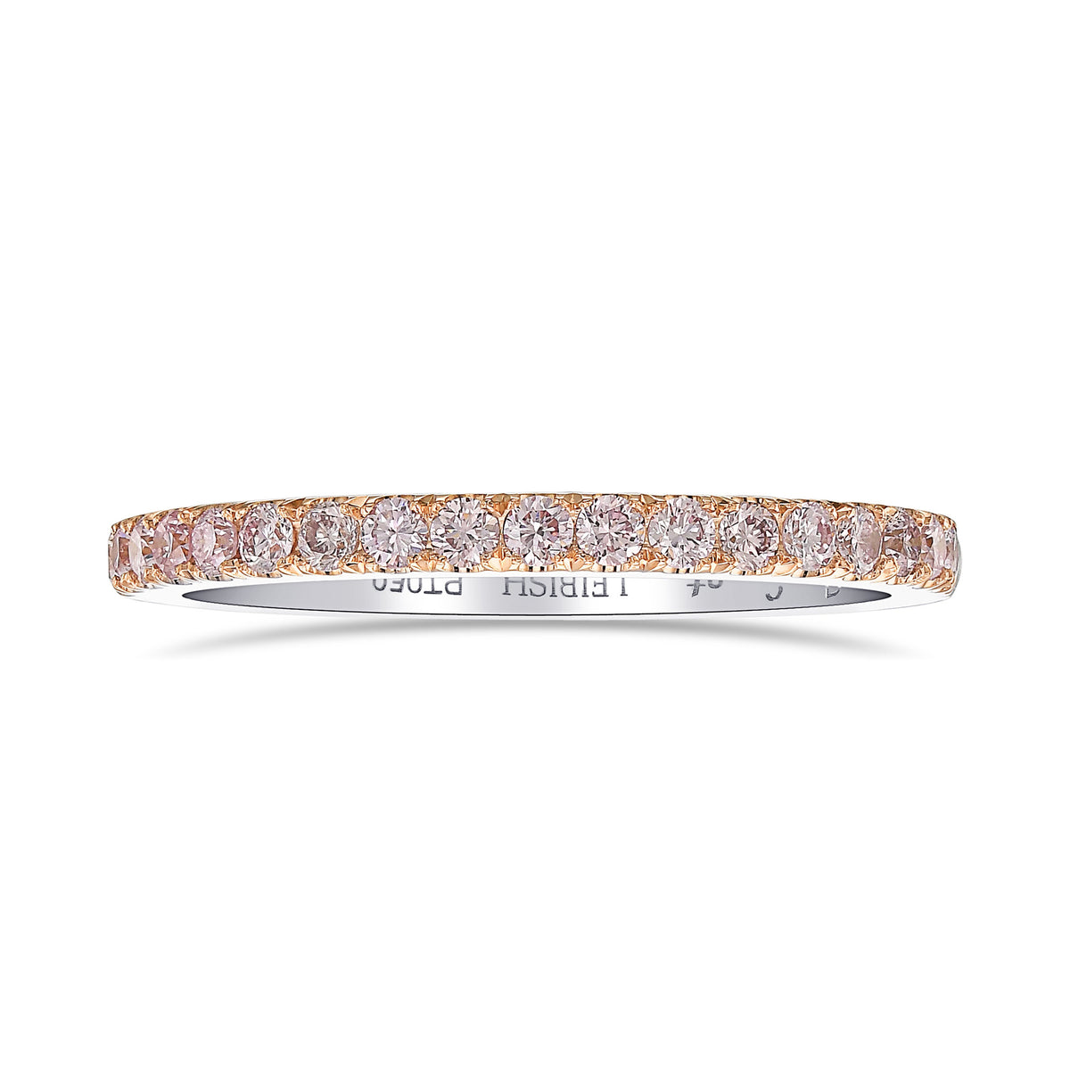 Fancy Light Pink Diamond Half Eternity Ring