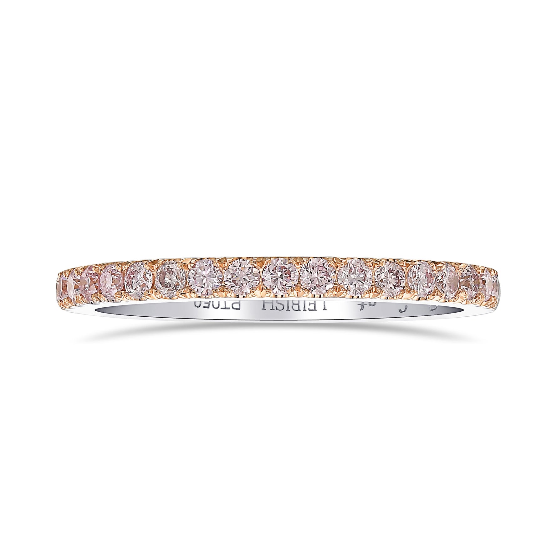 Fancy Light Pink Diamond Half Eternity Ring