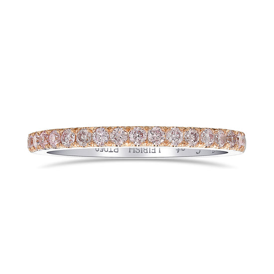 Fancy Light Pink Diamond Half Eternity Ring